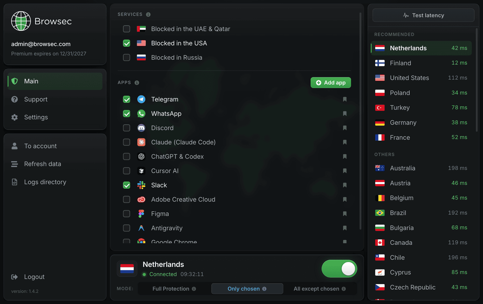 Browsec VPN for macOS: Smart Rules